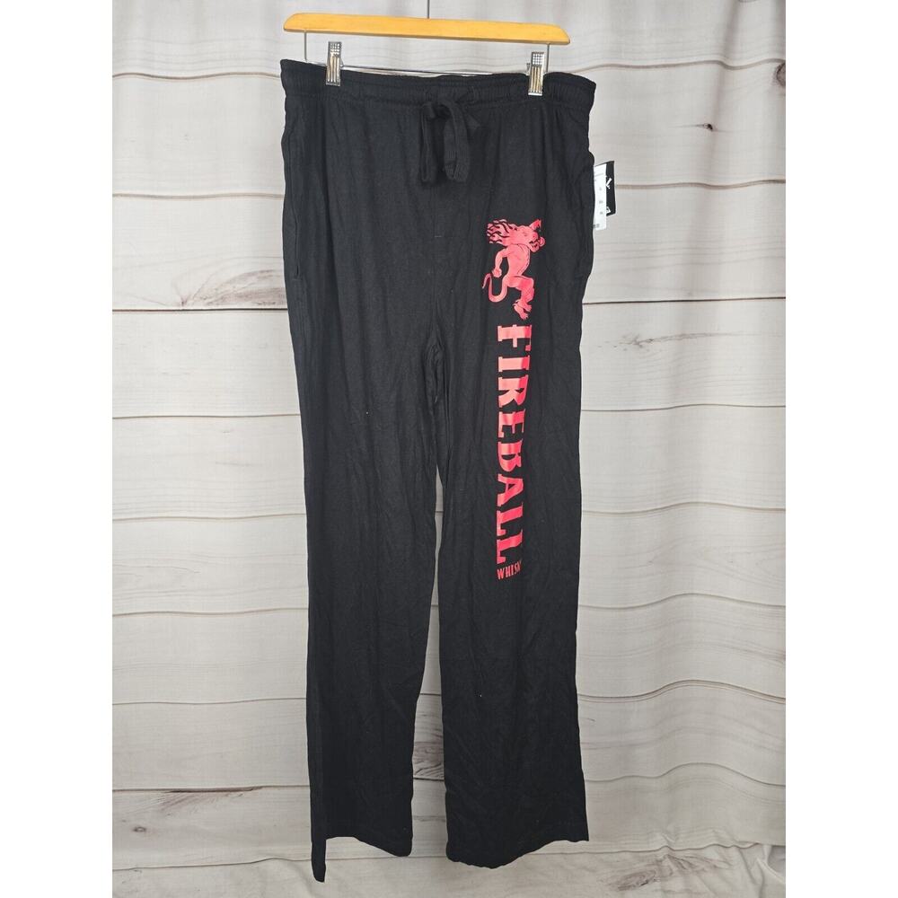Fireball Whisky PANTS BLACK Adult Sz M Logo Crew Pants Graphic #C